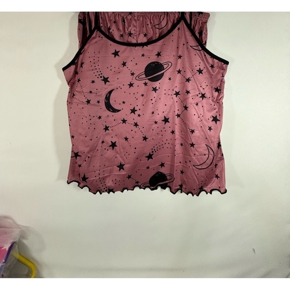 XL Stars, Moon  Saturn Mauve Pink Pajama Set - Picture 1 of 4